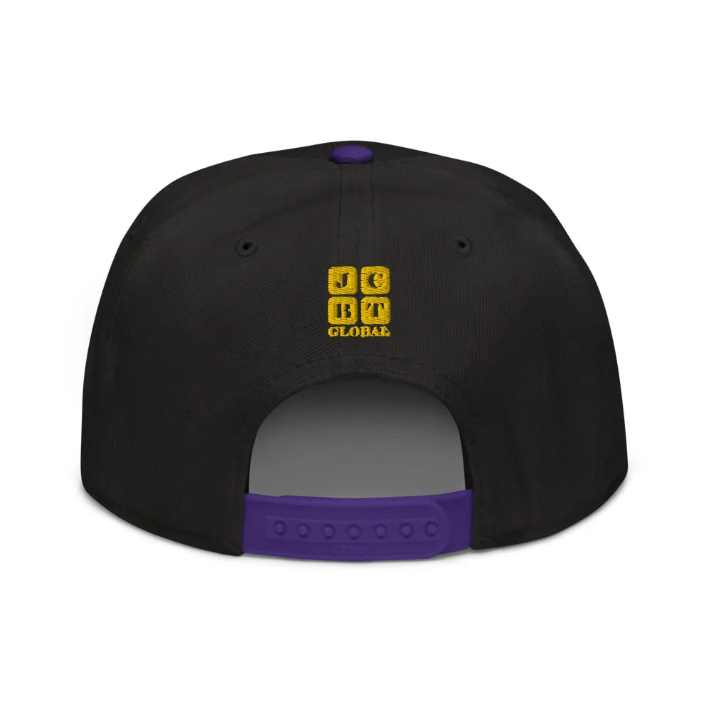 Snapback Hat "2051-0021 Born To Play Basketball (Yellow Logo)"