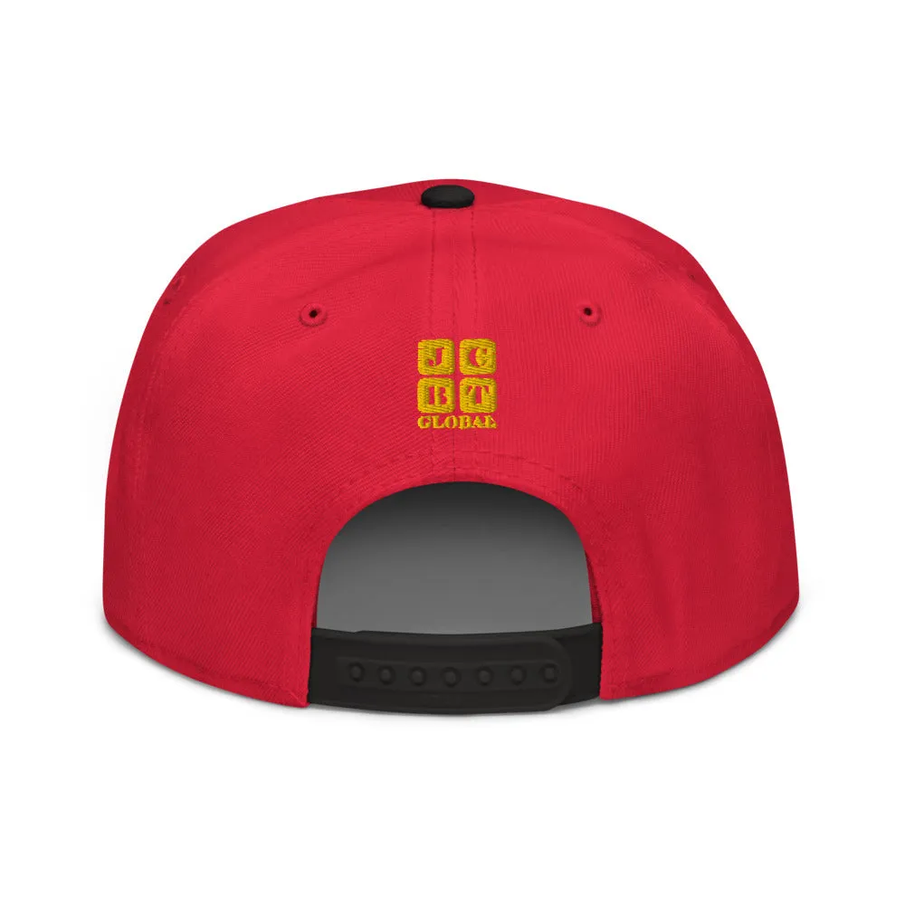 Snapback Hat "2051-0021 Born To Play Basketball (Yellow Logo)"