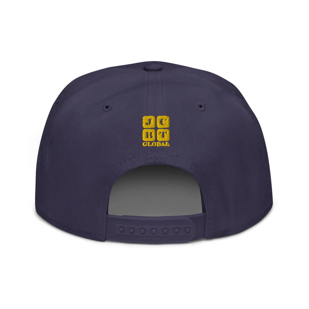 Snapback Hat "2051-0021 Born To Play Basketball (Yellow Logo)"