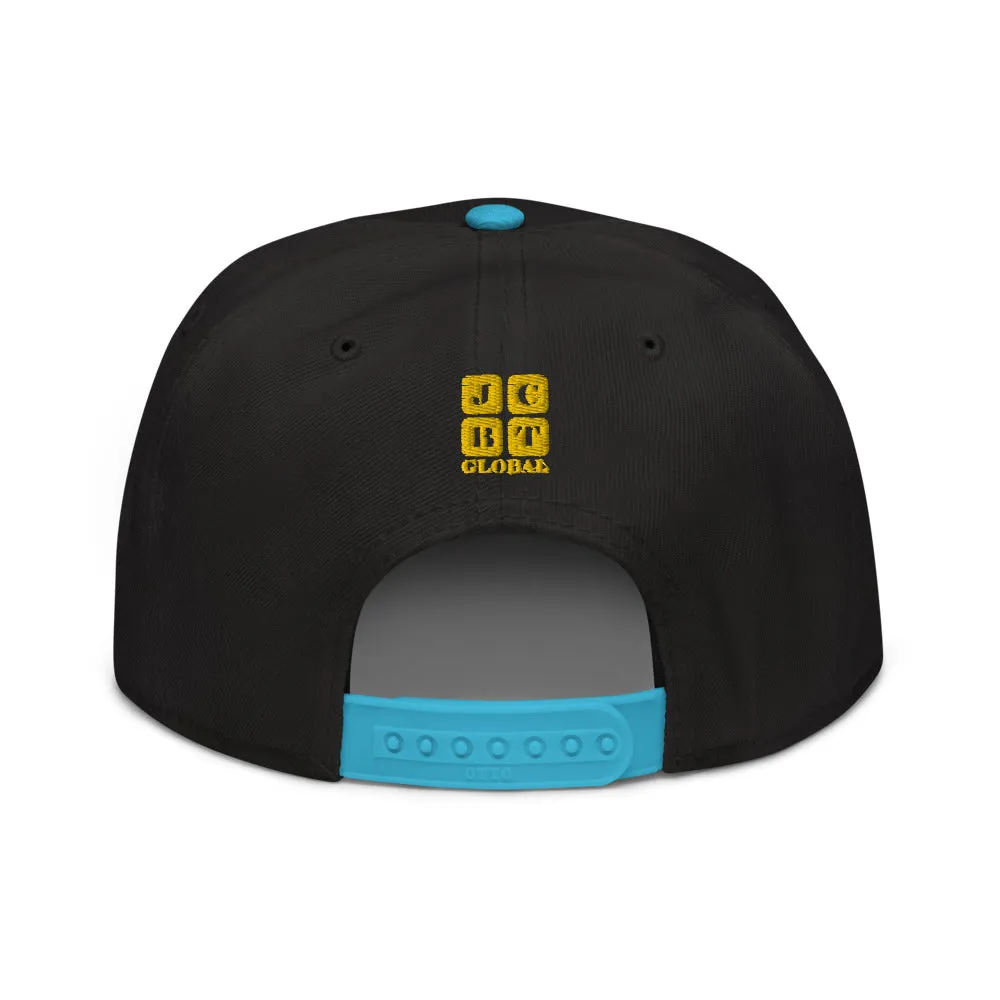 Snapback Hat "2051-0021 Born To Play Basketball (Yellow Logo)"
