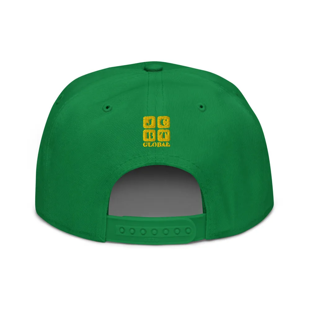 Snapback Hat "2051-0021 Born To Play Basketball (Yellow Logo)"