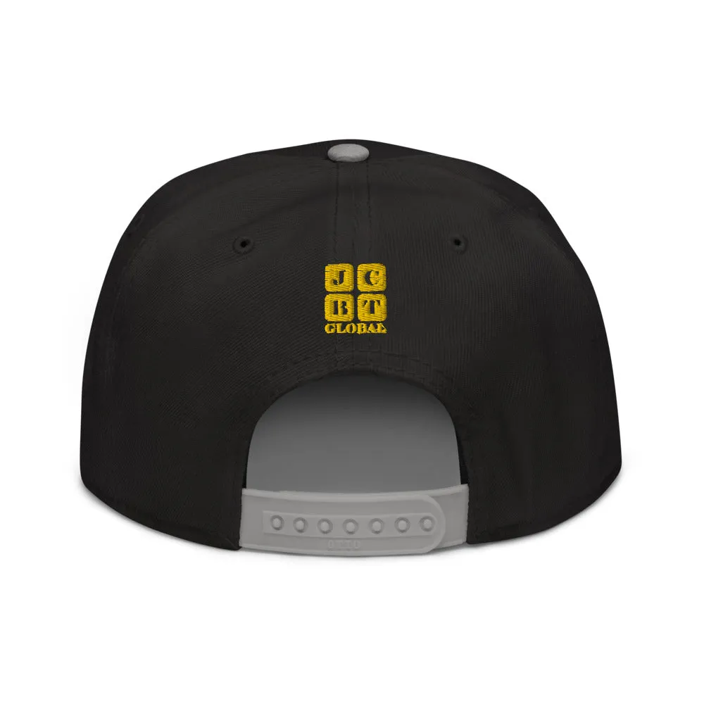 Snapback Hat "2051-0021 Born To Play Basketball (Yellow Logo)"