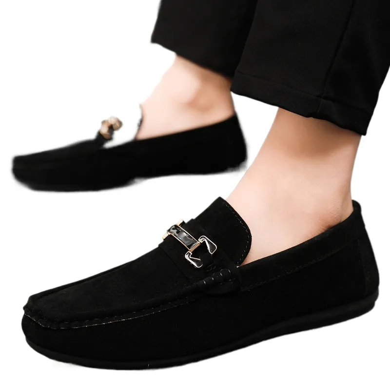 Spring and summer Doudou shoes men's casual shoes cloth shoes lazy shoes driving breathable one pedal men's shoes foreign trade large size 4546