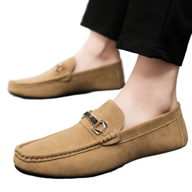 Spring and summer Doudou shoes men's casual shoes cloth shoes lazy shoes driving breathable one pedal men's shoes foreign trade large size 4546