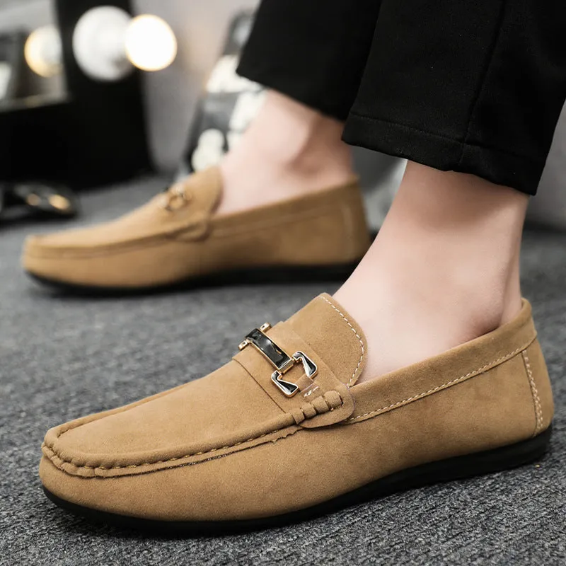 Spring and summer Doudou shoes men's casual shoes cloth shoes lazy shoes driving breathable one pedal men's shoes foreign trade large size 4546