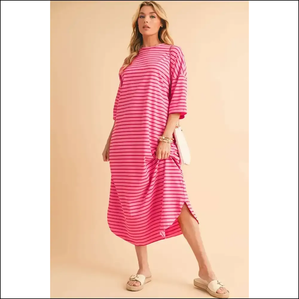 Strawberry Pink Striped Dress: Twirlin Into Trouble ! 🍓 Needful Things