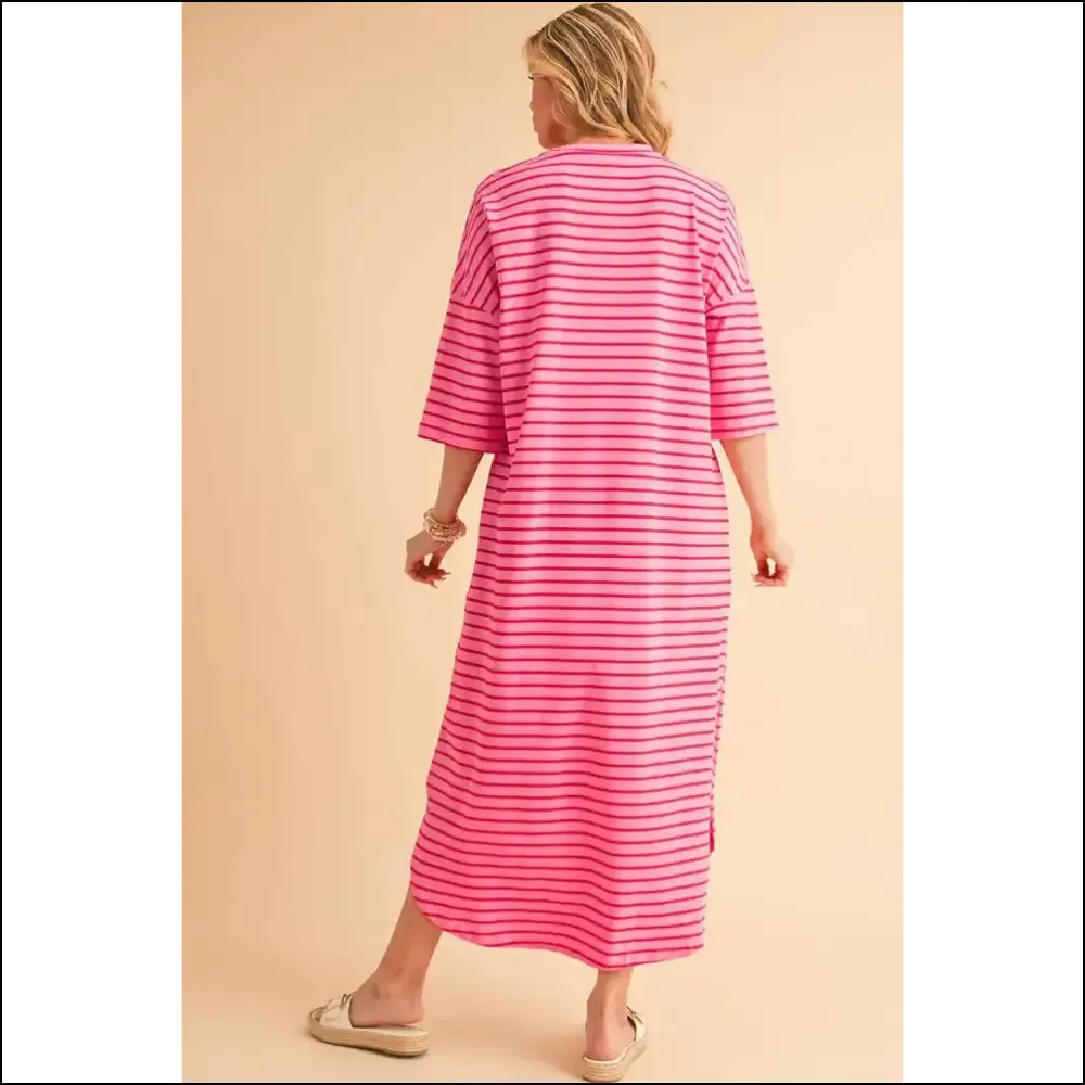 Strawberry Pink Striped Dress: Twirlin Into Trouble ! 🍓 Needful Things