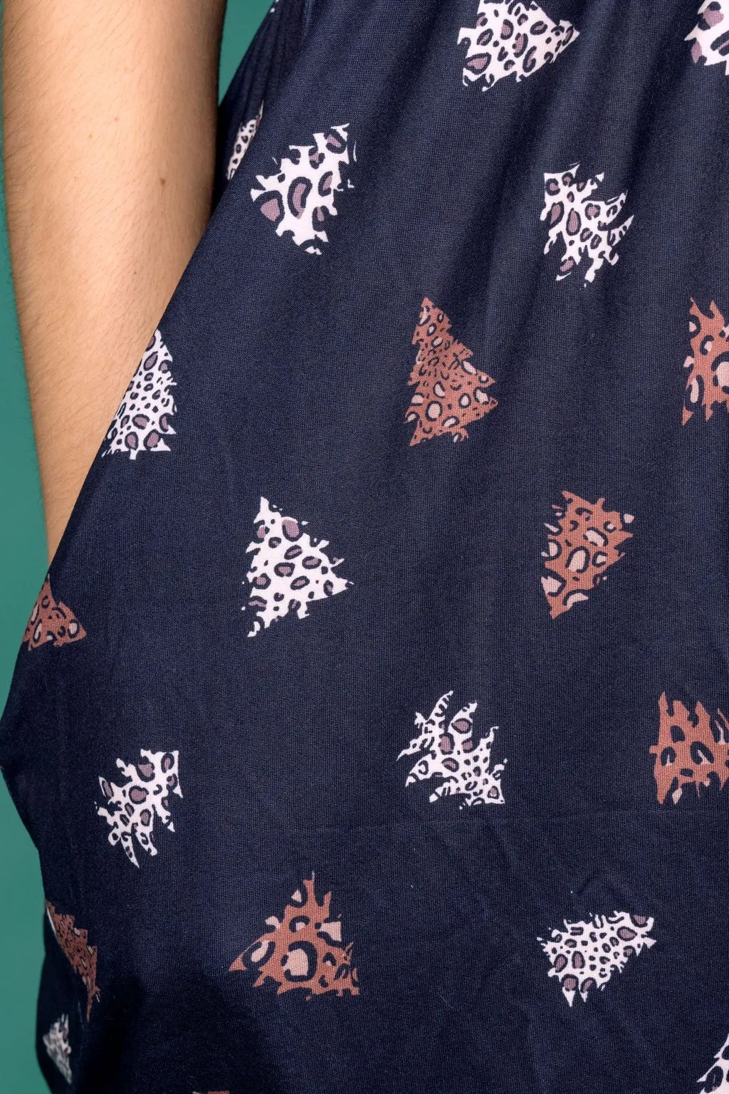 The Knee Length Breastfeeding Dress - Brown Leopard Tree