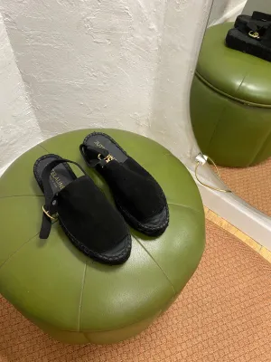 Total Black Strap Sandal