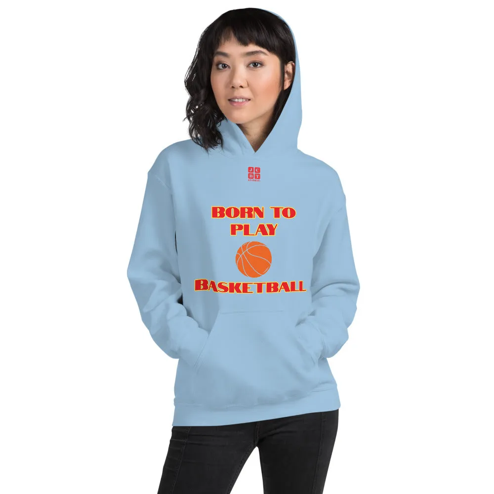 Unisex Hoodie "2041-0021 Born To Play Basketball (Red Logo)"