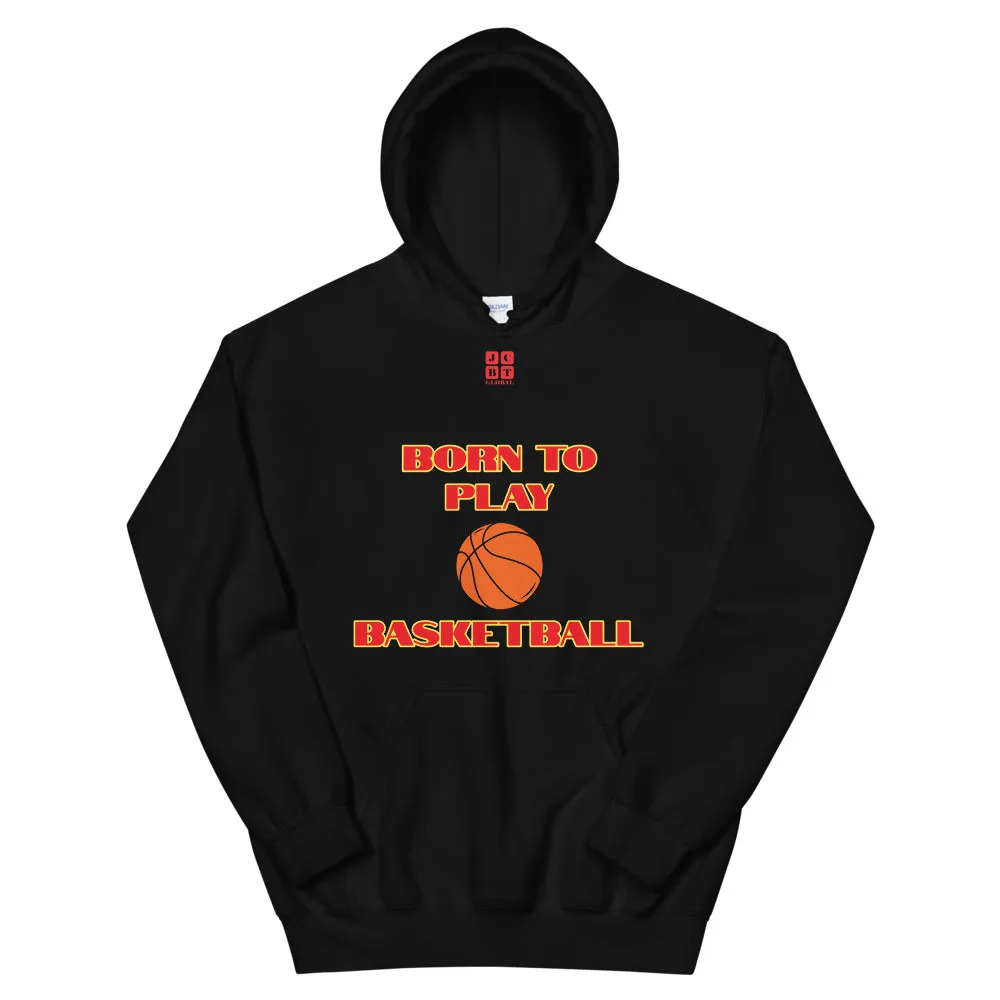 Unisex Hoodie "2041-0021 Born To Play Basketball (Red Logo)"
