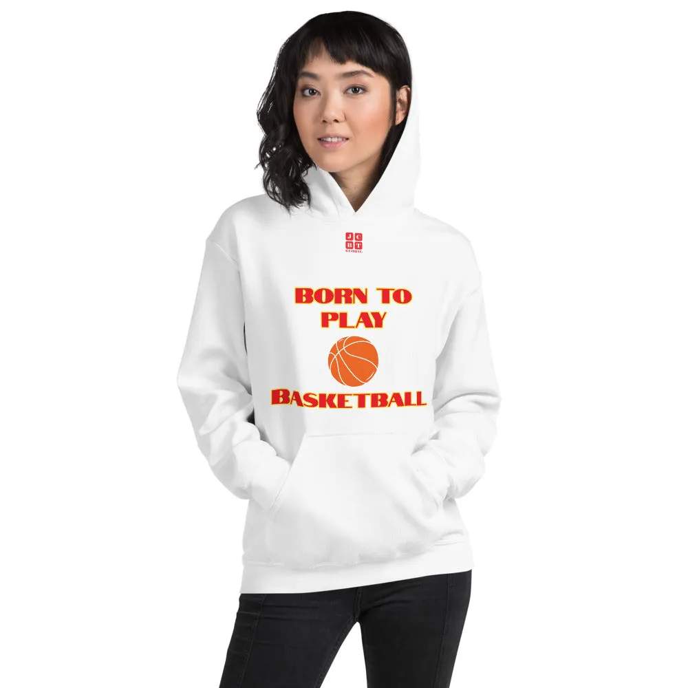 Unisex Hoodie "2041-0021 Born To Play Basketball (Red Logo)"