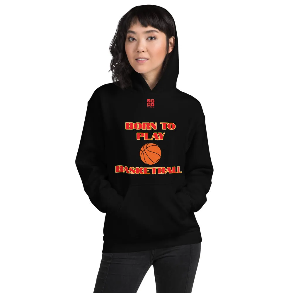 Unisex Hoodie "2041-0021 Born To Play Basketball (Red Logo)"