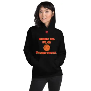 Unisex Hoodie "2041-0021 Born To Play Basketball (Red Logo)"