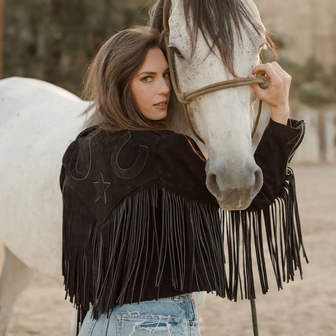 Urban Cowgirl Retro Biker- Black