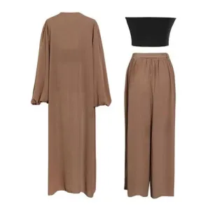 Women Kimono Pant 3 Piece Set