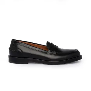 Women's Leather Loafers -Black
