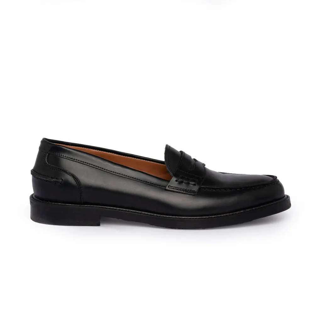 Women's Leather Loafers -Black