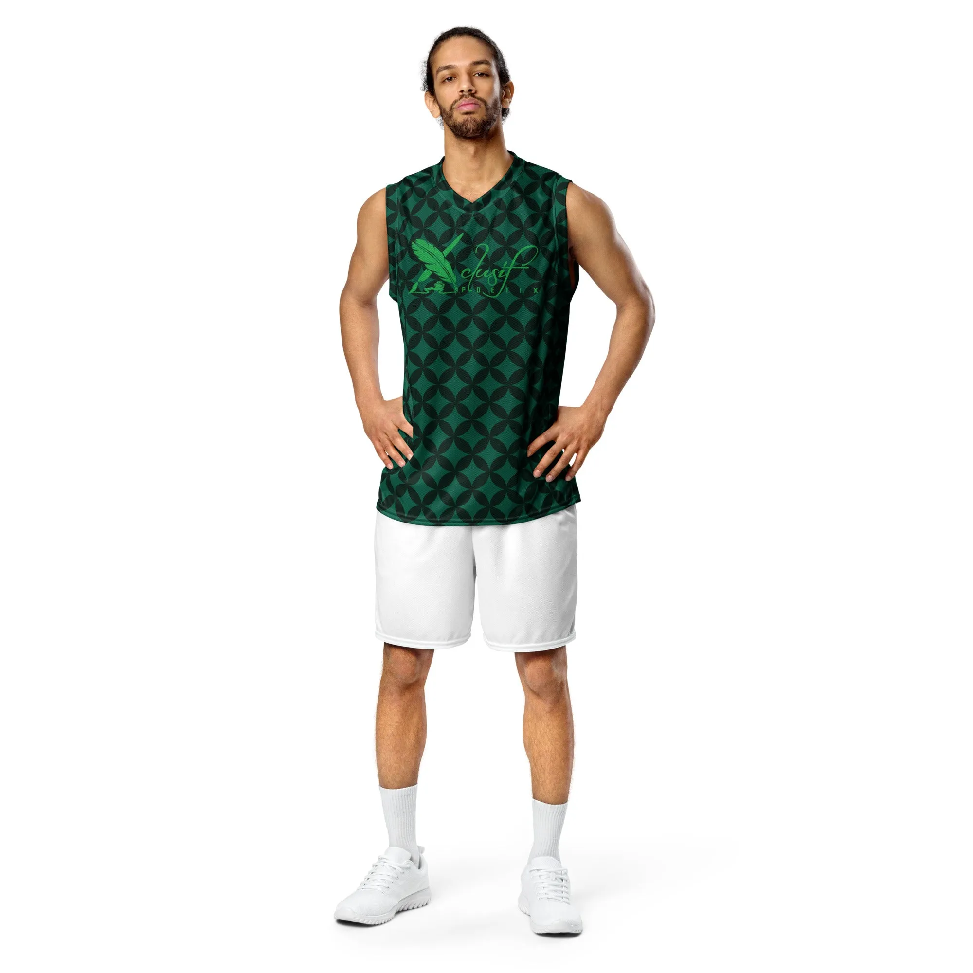 XCLUSIF POETIX LUXURY GREEN unisex basketball jersey